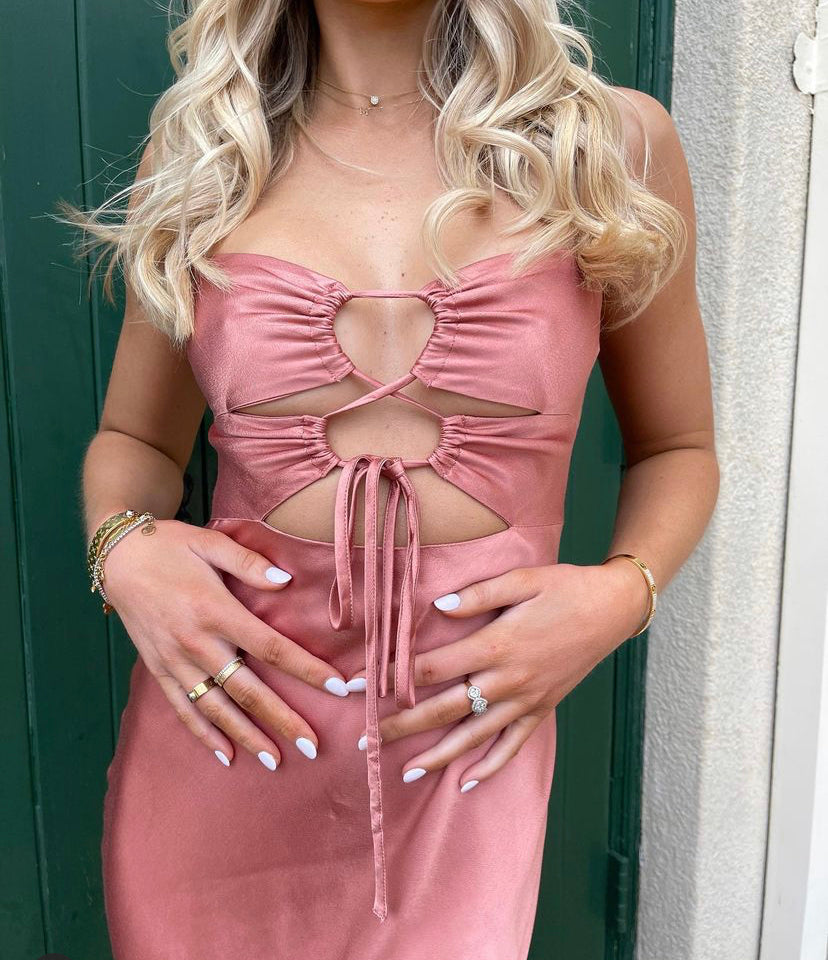shona joy eloise lace up midi dress Shona Joy Eloise Lace Up Midi Dress