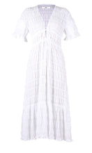 Mirella V Neck Dress White