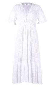 Mirella V Neck Dress White