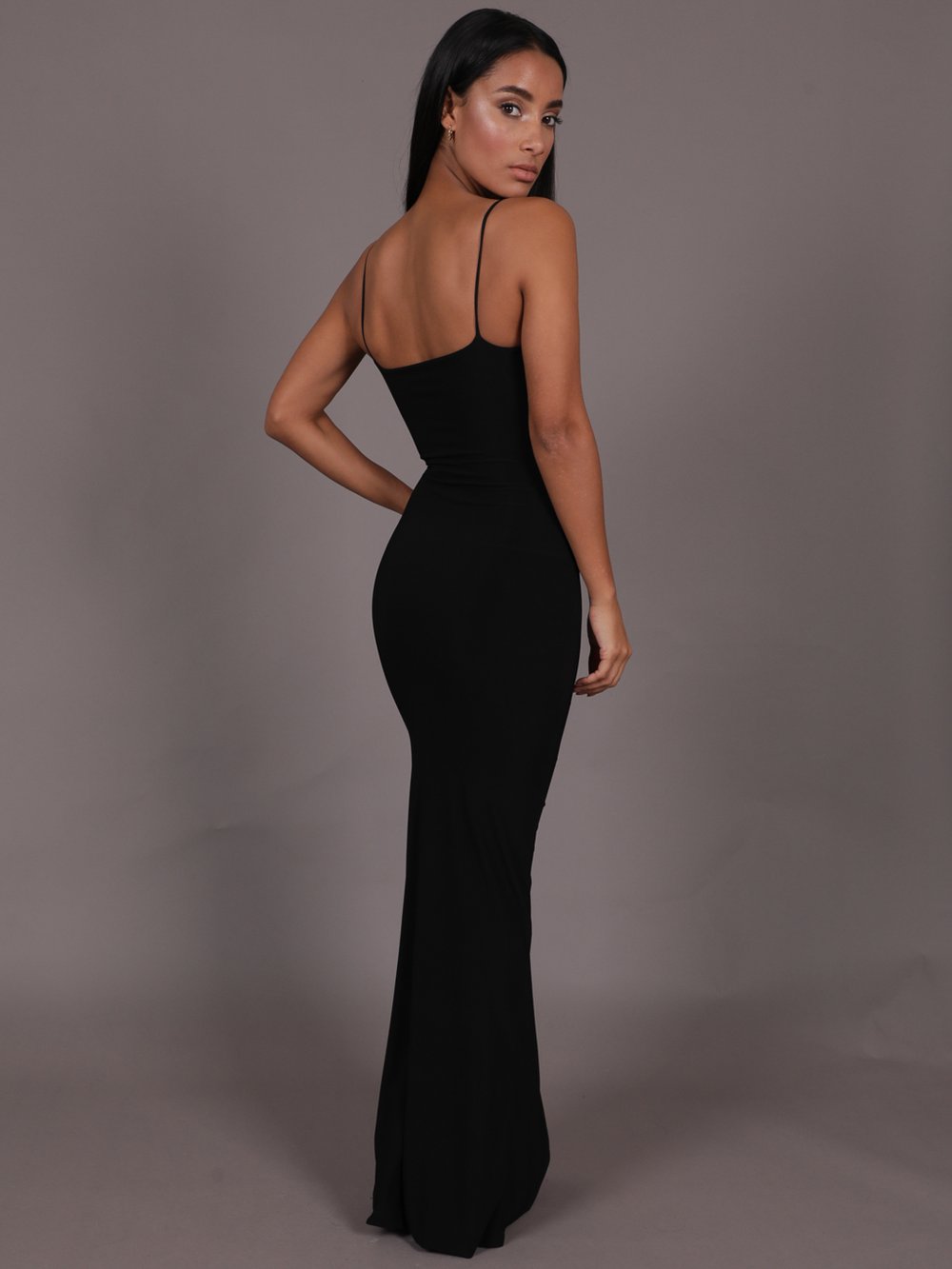 Jasmine Maxi Dress Black – Borrowed Style